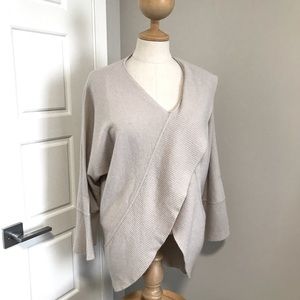 Armani Collezioni 100% Cashmere false wrap sweater - Oatmeal Size 16